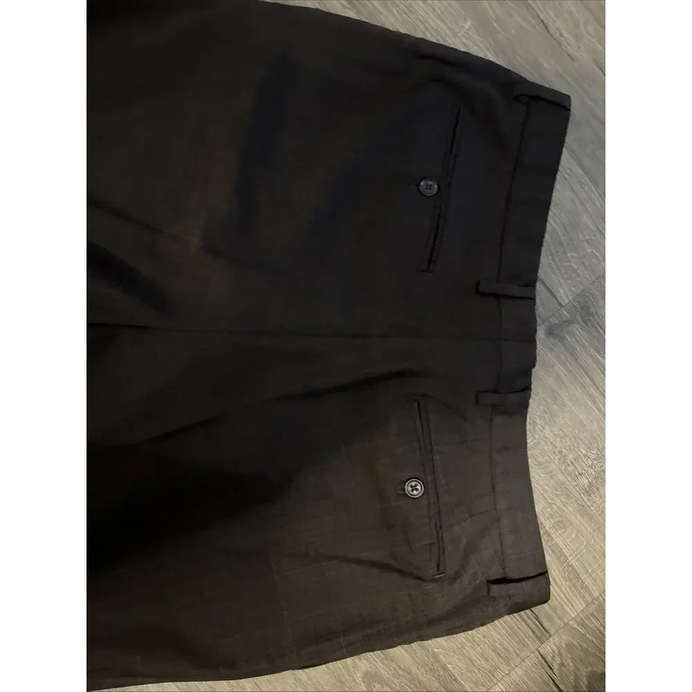 Banana Republic Mens Classic Fit Pants Brown 38x32 Dress Pant Stretch Wool Blend
